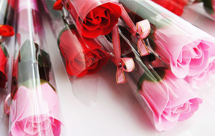 Втулки ясного обруча цветка OPP прозрачного флористического одиночные розовые для подарков/венчания